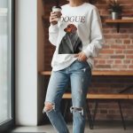 sudadera blanca mujer
