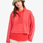 sudadera roja mujer